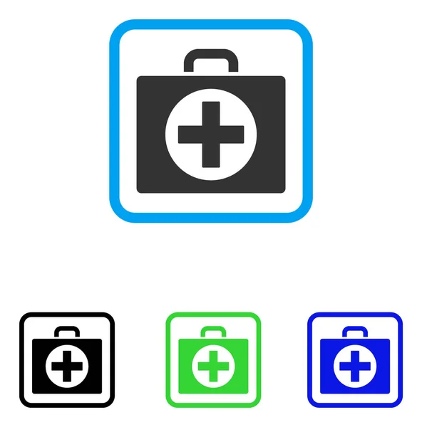 First Aid Framed Icon — Stock Vector