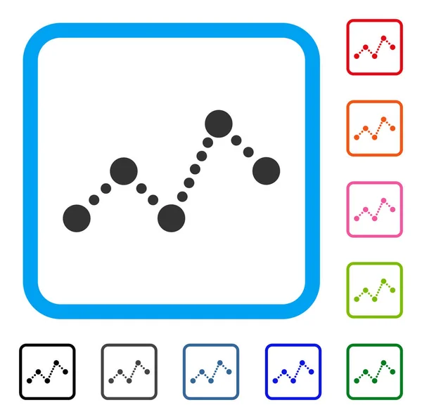 Chart-gerahmte Ikone — Stockvektor