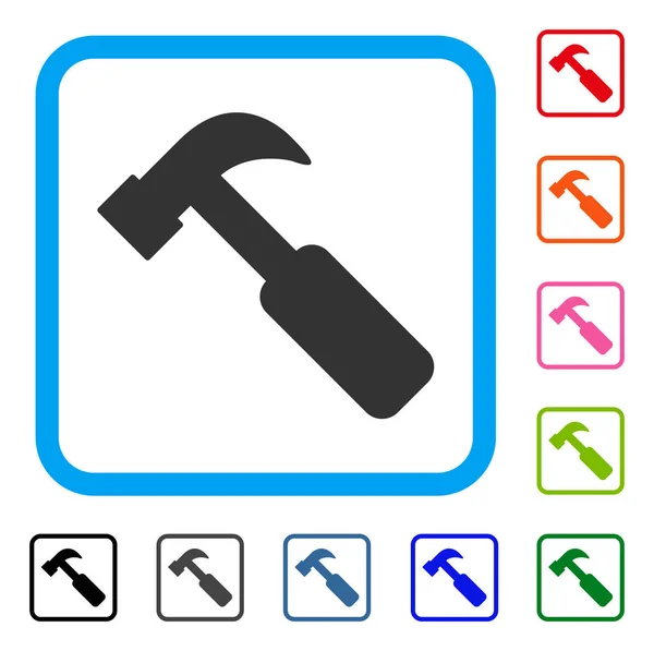 망치로 액자 아이콘 — 스톡 벡터
