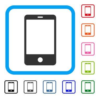 Akıllı telefon simgesi çerçeveli