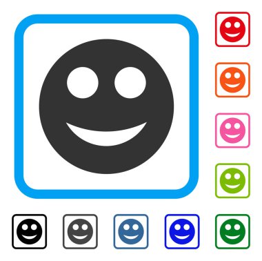 Smile Smiley simgesi çerçeveli