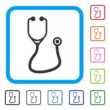 Stetoskop simgesi çerçeveli