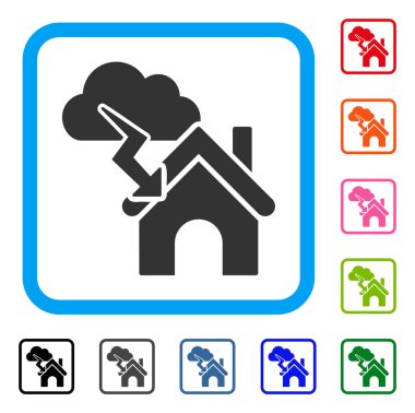 Fırtına bina simgesini çerçeveli