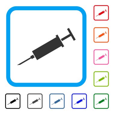 Şırınga simgesi çerçeveli