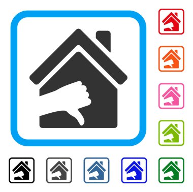 Korkunç ev simgesini çerçeveli