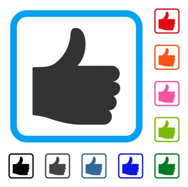 Başparmak yukarı çerçeveli simgesi