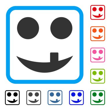 Diş gülümseme simgesi çerçeveli