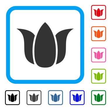 Simgesi Lale çiçek çerçeveli