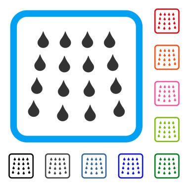 Simge su damlaları çerçeveli