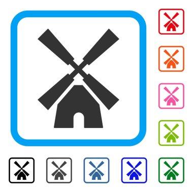 Rüzgar değirmeni simgesi çerçeveli