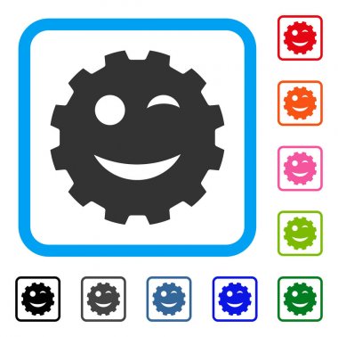 Wink Smiley dişli simgesini çerçeveli