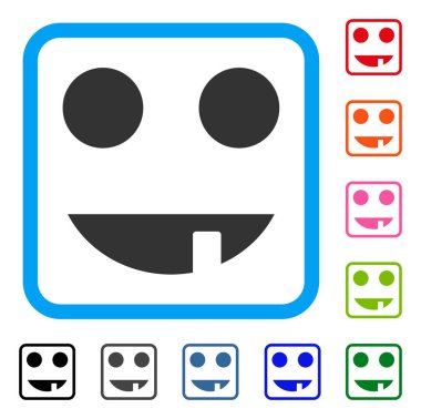 Cadı gülümseme simgesi çerçeveli