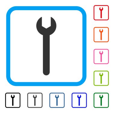 İngiliz anahtarı simgesini çerçeveli