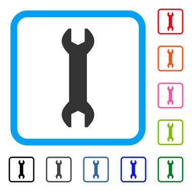 İngiliz anahtarı simgesini çerçeveli