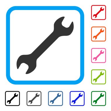 İngiliz anahtarı simgesini çerçeveli