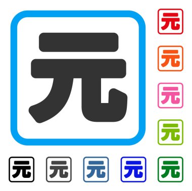 Yuan Renminbi simgesi çerçeveli