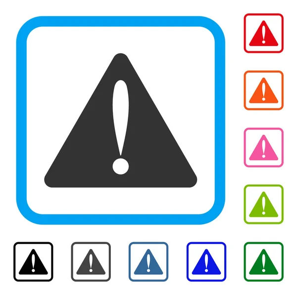 Waarschuwingsfout ingelijst pictogram — Stockvector