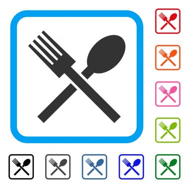 Çatal ve kaşık simgesi çerçeveli