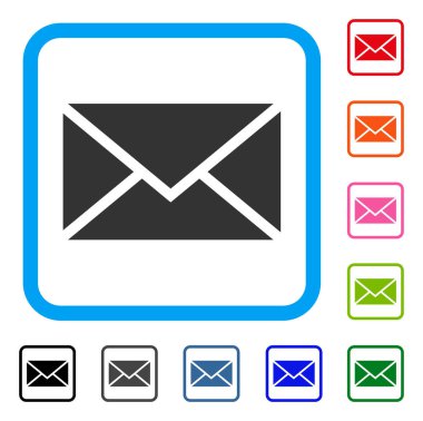 Posta zarf simgesi çerçeveli