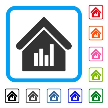 Realty çubuk grafik simge çerçeveli
