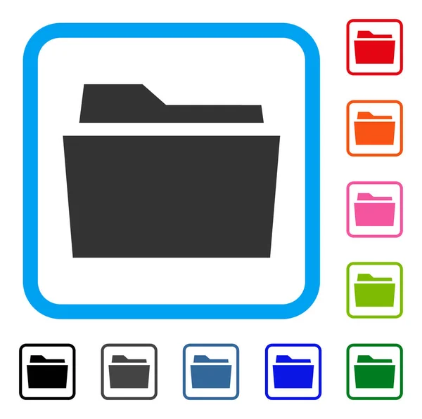 Folder Framed Icon — Stock Vector