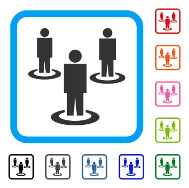 İnsanlar simgesi çerçeveli