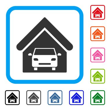 Araç garaj simgesi çerçeveli