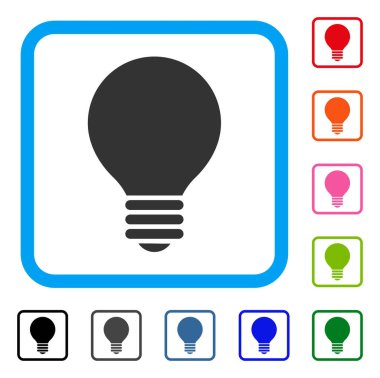 Elektrikli ampul simgesi çerçeveli