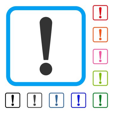 Ünlem işareti simgesi çerçeveli