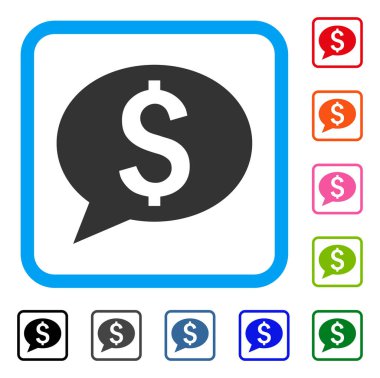 Banka mesaj simgesi çerçeveli