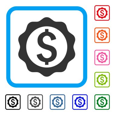 Mühür damgası bankacılık simgesi çerçeveli