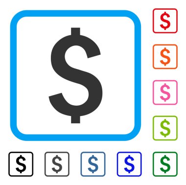 Doları sembol simge çerçeveli