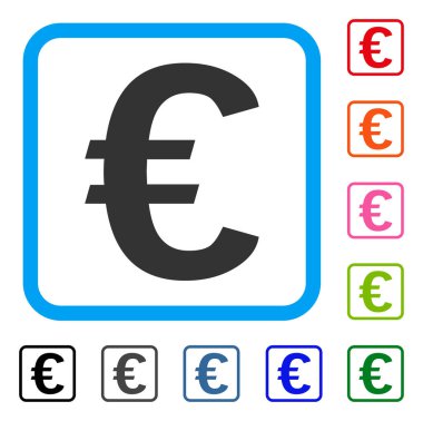 Euro simgesi simgesi çerçeveli