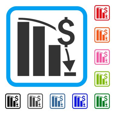 Mali kriz grafik simge çerçeveli