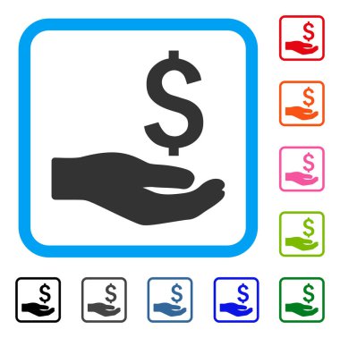 Mali bağış simgesi çerçeveli