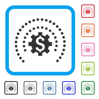 Finans sektöründe koruma küre simgesi çerçeveli
