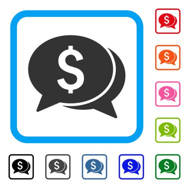 Para sohbet simgesi çerçeveli