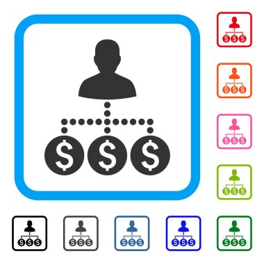 Para toplayıcı simgesi çerçeveli