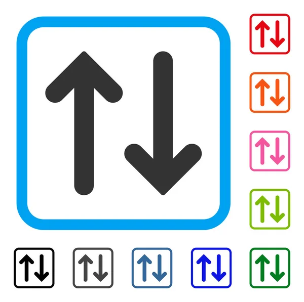 Spiegelen verticaal ingelijste pictogram — Stockvector