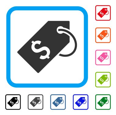 Fiyat etiketi simgesi çerçeveli