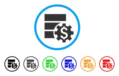 Banka veritabanı seçenekleri yuvarlak simgesi