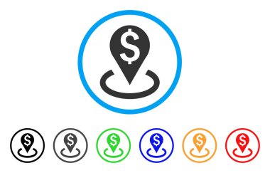 Banka konum yuvarlak simge