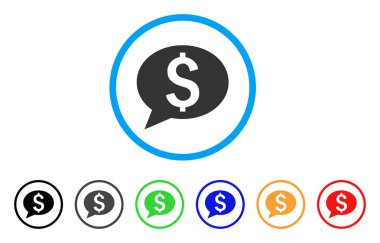 Banka ileti yuvarlak simgesi