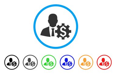 Bankacı seçenekleri yuvarlak simgesi