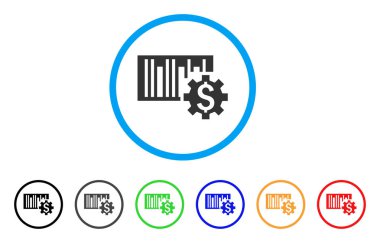 Barkod fiyatı ayarı simgesi yuvarlak