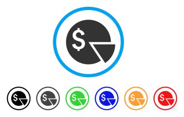 Bütçe pasta grafiği yuvarlak simge