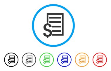 İş sözleşmesi sayfa simgesi yuvarlak