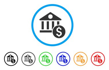 Doları banka simgesi yuvarlak