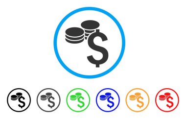 Doları yuvarlak simge paralar