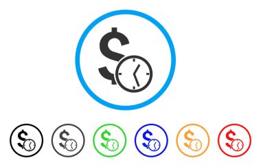 Doları kredi yuvarlak simge